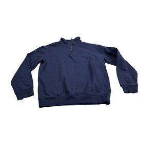 H&M Navy Blue Half-Zip Pullover Sweatshirt For Kids Size 12/14